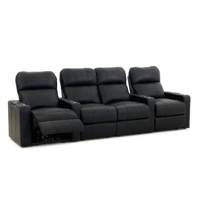Octane Turbo XL700 Manual Leather Home Theater Seating Set (Row of 4)