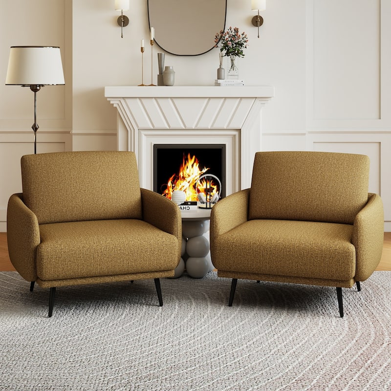 Karaka 37.5"W Oversized Armchair Leisure Sofa Accent Chair (Set of 2)