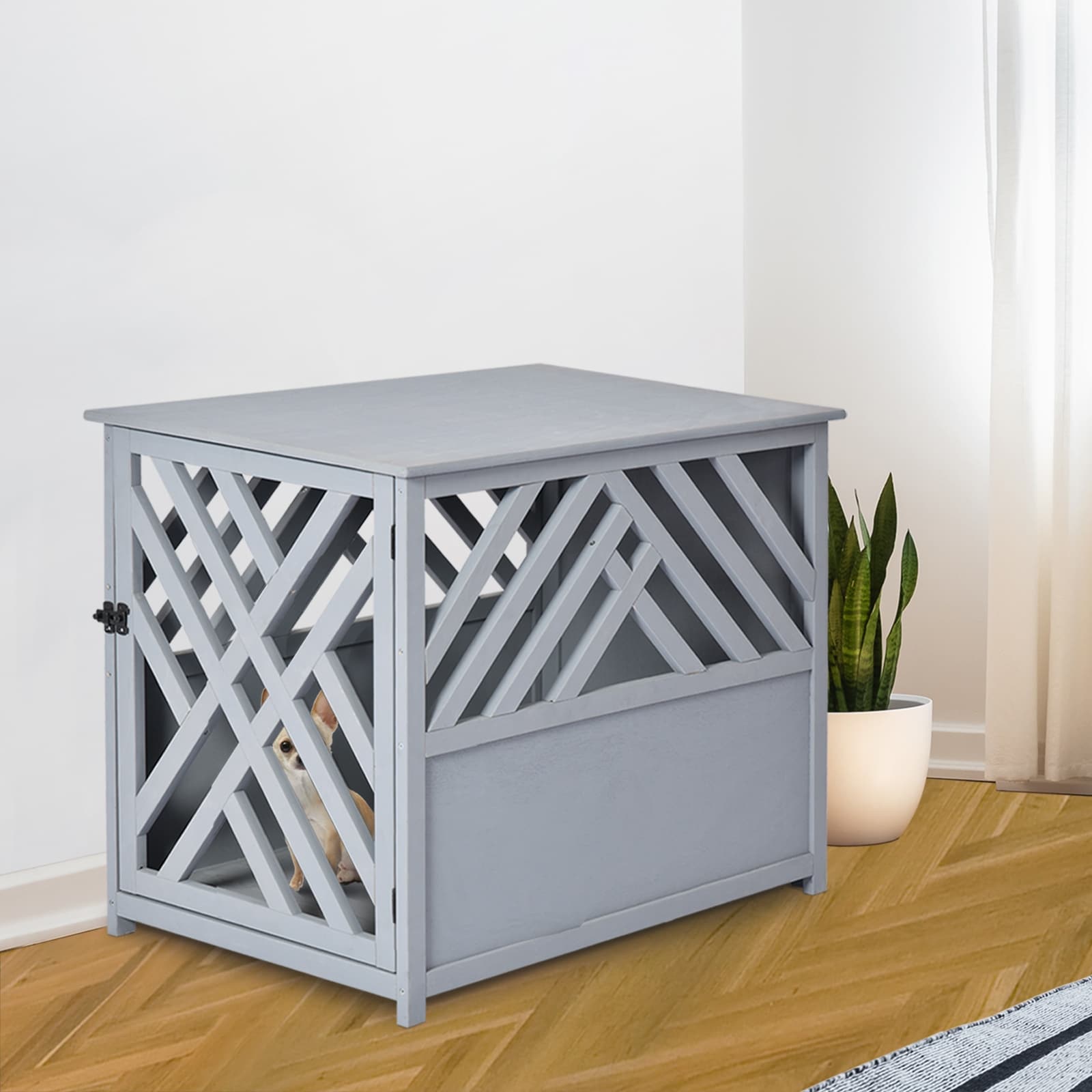 Slanted dog crate on sale