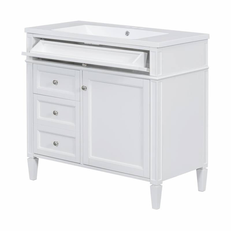36'' Bathroom Vanity with Top Sink, 3 Drawers for Stylish Storage