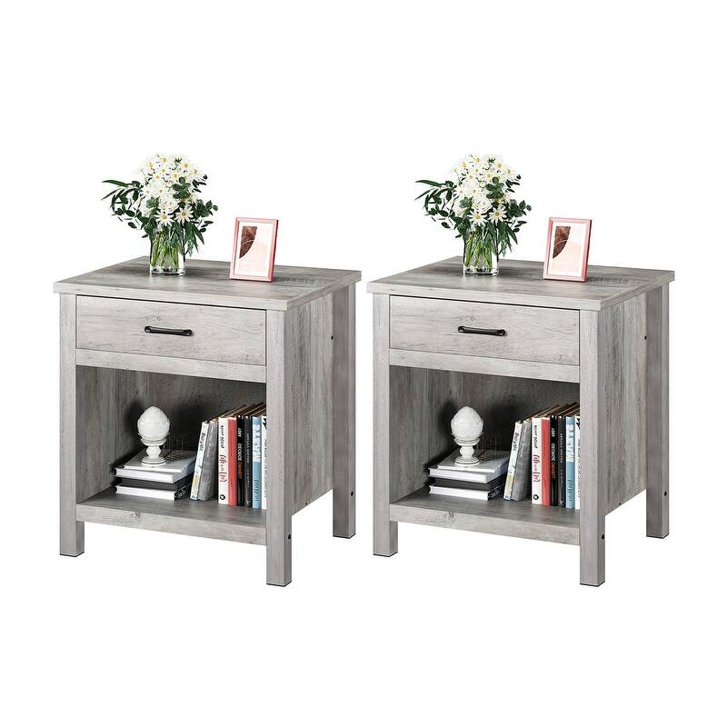Bedside Table - Grey