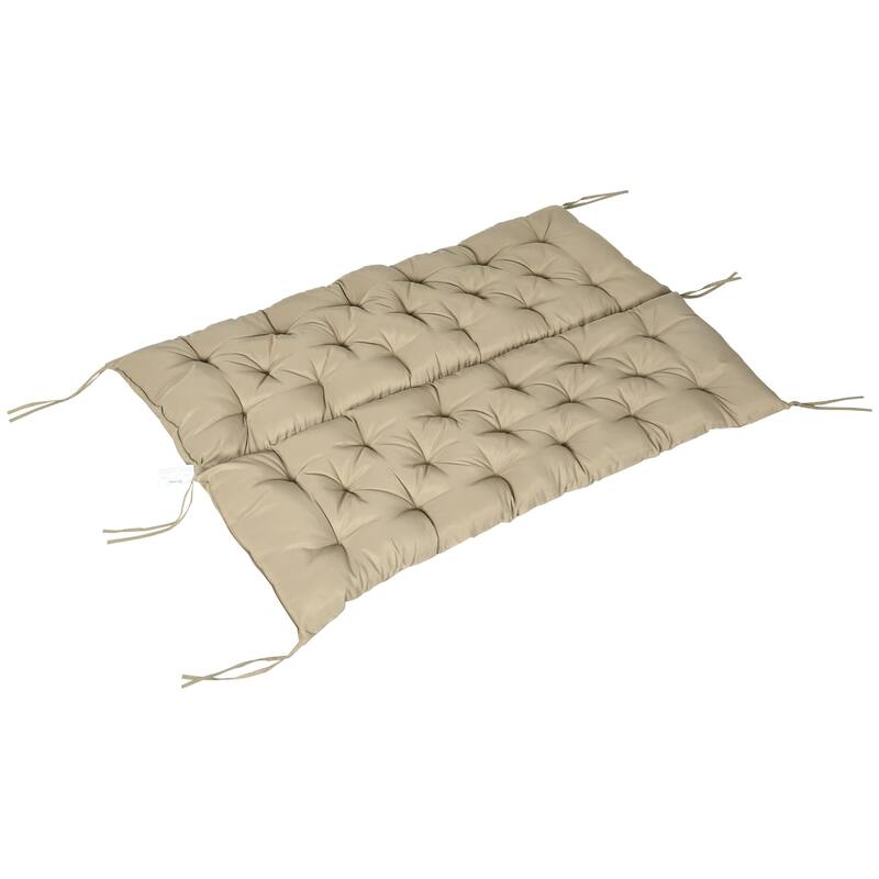 Outsunny Tufted Bench Cushions for Outdoor Furniture, 3-Seater Replacement for Swing Chair, Patio Sofa/Couch