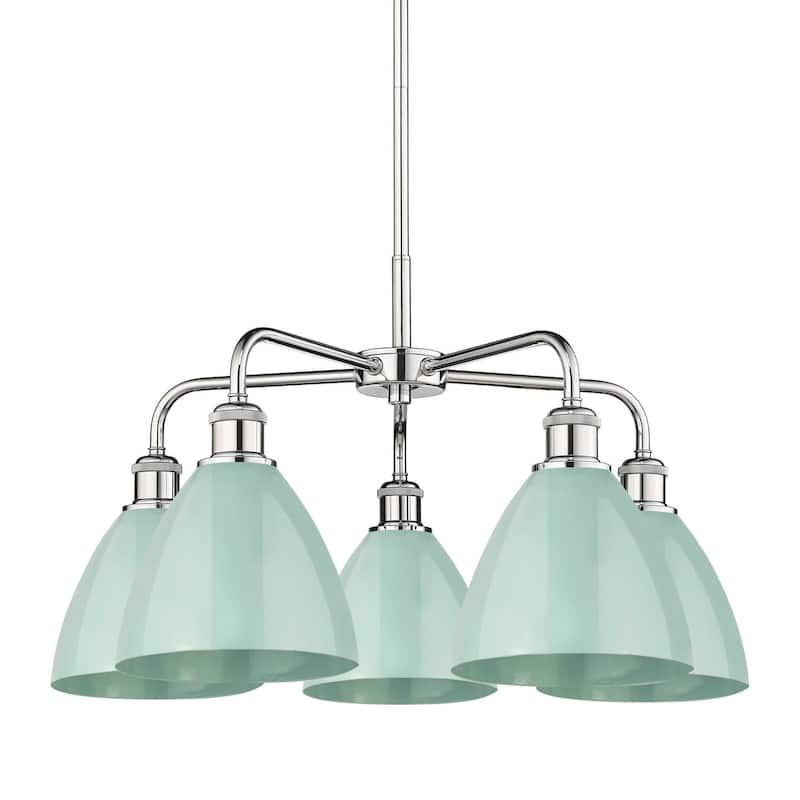 Innovations Lighting 516-5CR-16-26 Ballston Dome Chandelier Ballston - Polished Chrome / Seafoam