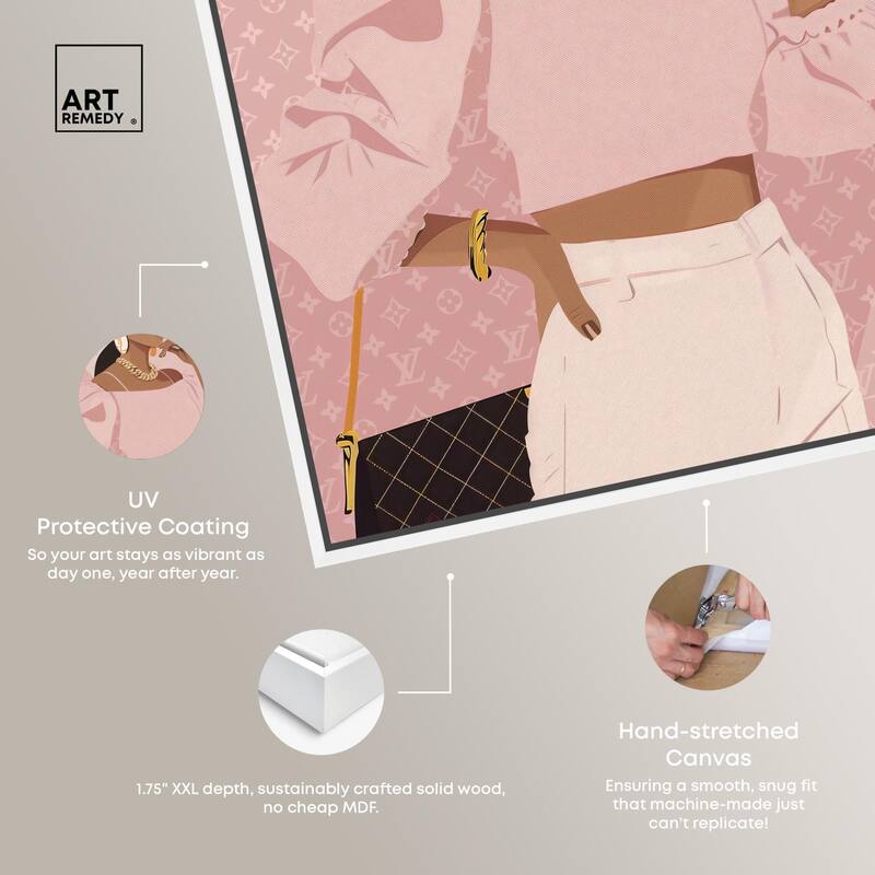 Simple Pink Look Canvas by Art Remedy