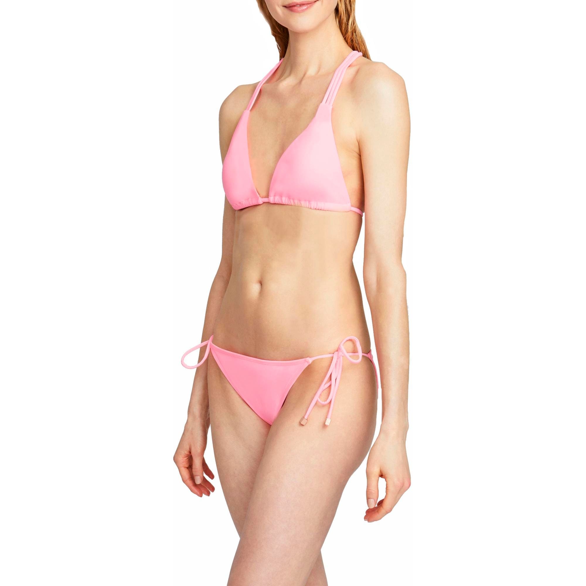 Rachel Rachel Roy Women's Side Tie Moderate Bikini Swim Bottom - Pink