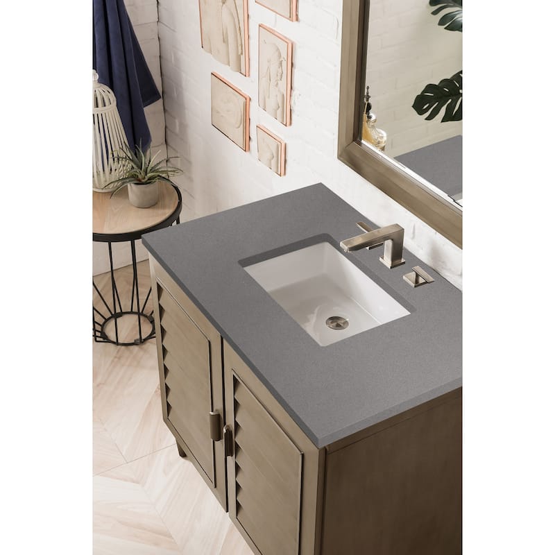 James Martin Vanities Portland 36" Single Vanity, Whitewashed Walnut - 36 x 23.5 x 34.3