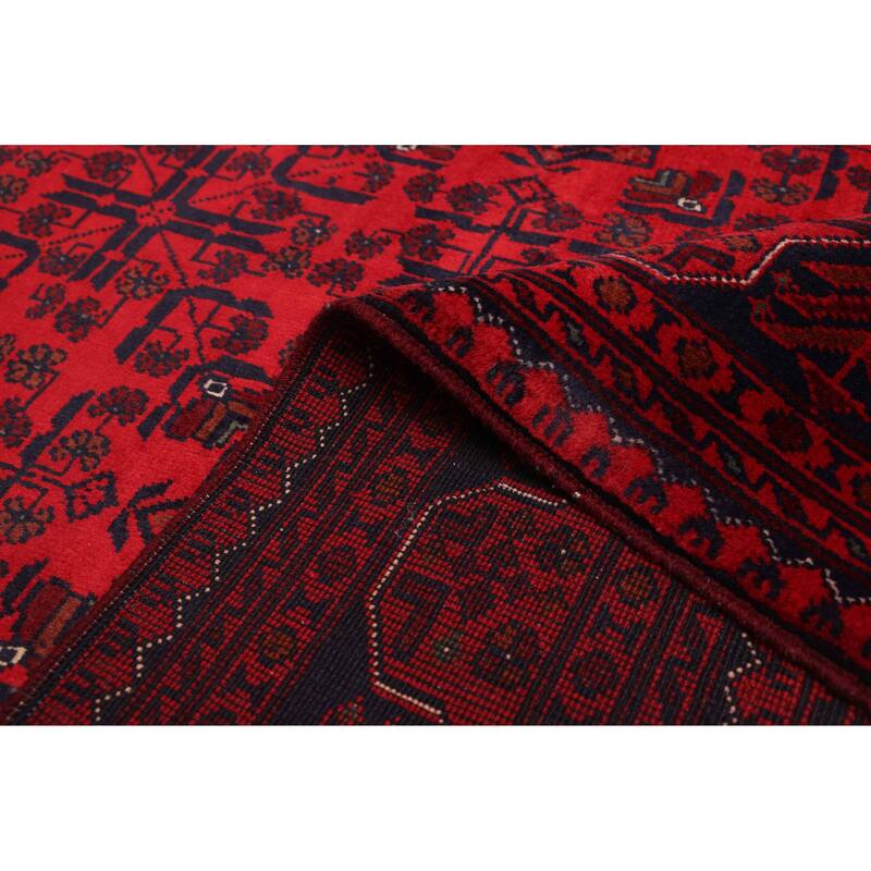 ECARPETGALLERY Hand-knotted Finest Khal Mohammadi Red Wool Rug - 4'1 x 6'1