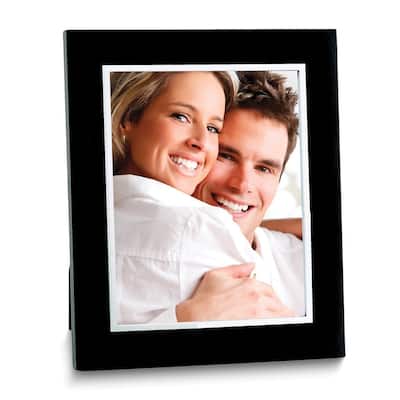 Curata Black Wood with Silver-Tone Trim 8x10 Photo Frame