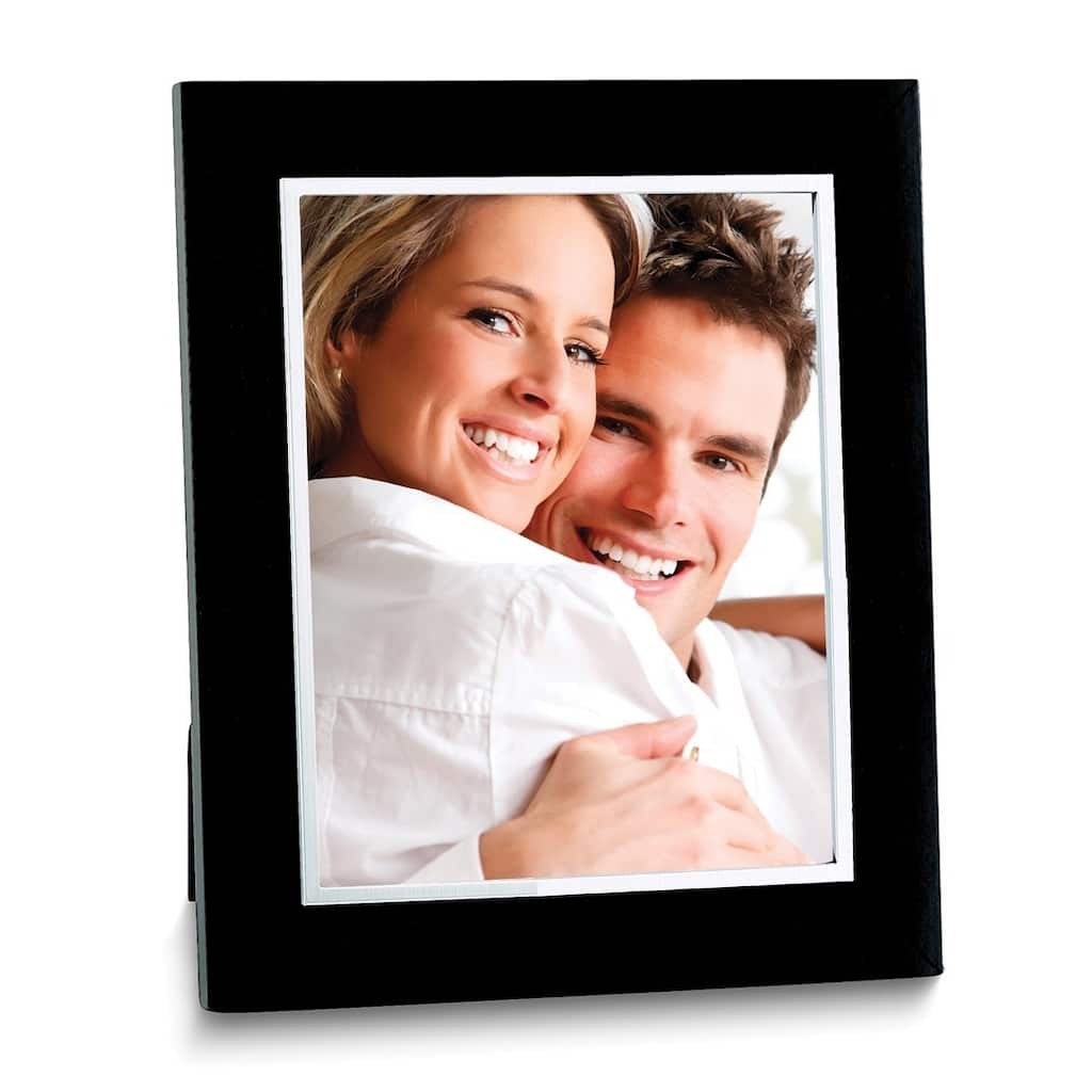 Curata Black Wood with Silver-Tone Trim 8x10 Photo Frame