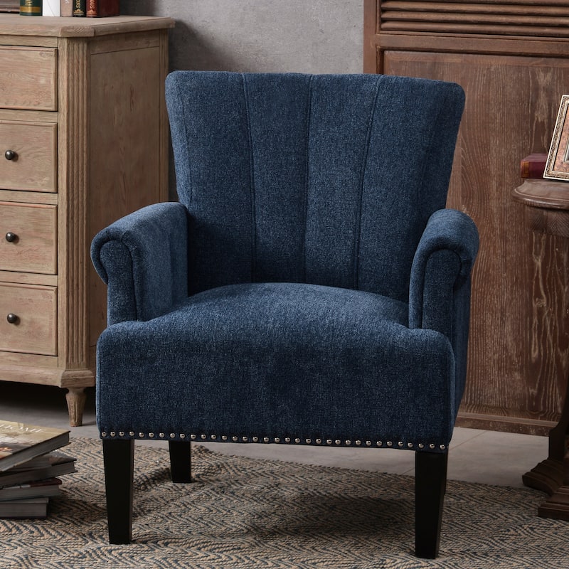 Accent Rivet Tufted Polyester Armchair