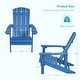 preview thumbnail 29 of 76, Bonosuki Outdoor HIPS Weather-Resistant Plastic Adirondack Chairs