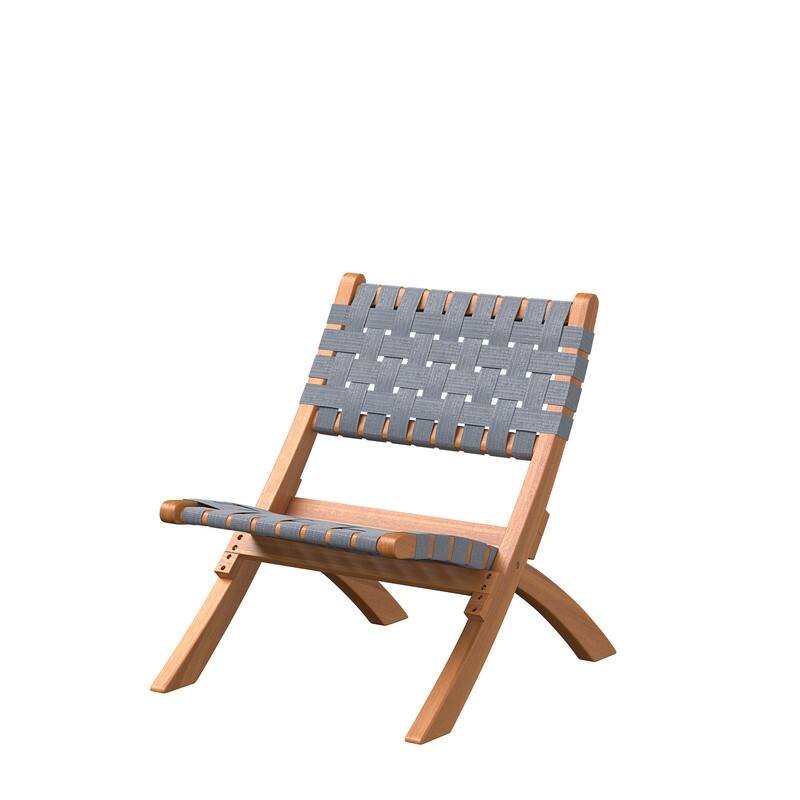 Sava Indoor-Outdoor Folding Chair in Warm Gray Webbing