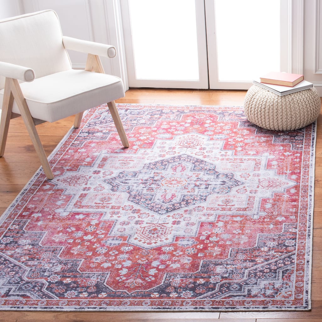 SAFAVIEH Serapi Machine Washable Mima Shabby Chic Distressed Rug