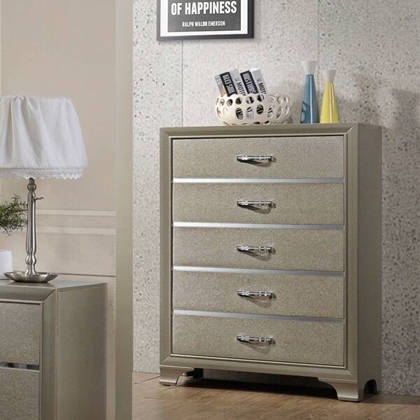 Shop Gymax Modern Bedroom Furniture Set Bed Dresser Mirror Chest