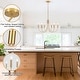 preview thumbnail 5 of 69, 6-Light Modern Candlestick Hanging Linear Chandelier Lighting Island Chandelier for Kitchen Island