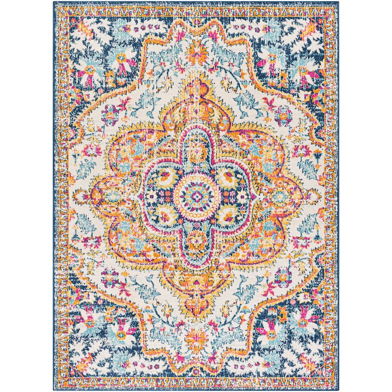Livabliss Anu Vibrant Boho Medallion Area Rug