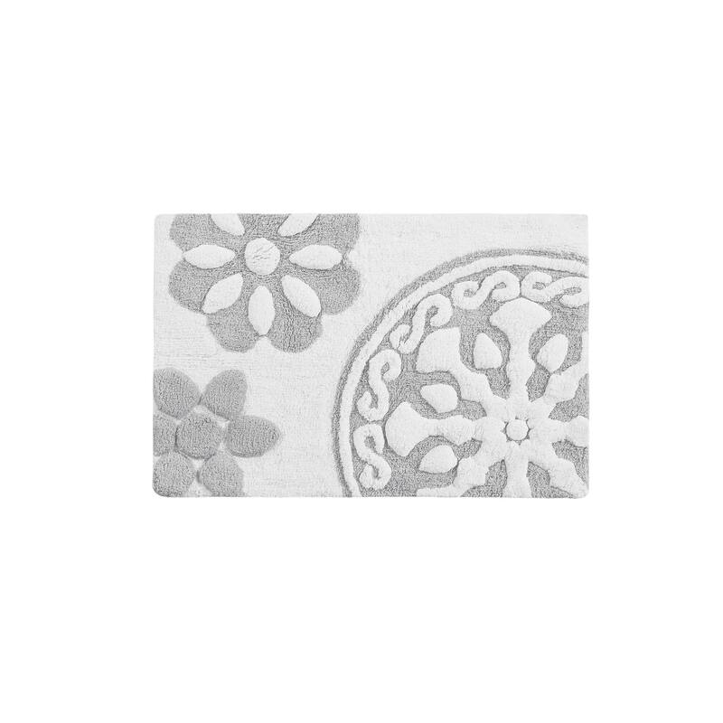 Madison Park Casablanca Medallion Cotton Tufted Bath Rug