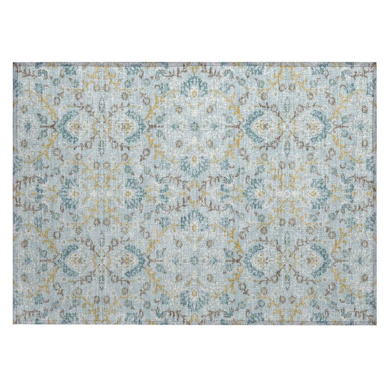 Machine Washable Indoor/ Outdoor Traditional Hartman Chantille Rug