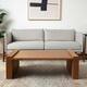 HomeRoots 48" Natural Solid Wood Sled Coffee Table - 48' X '16' X '28 - Natural