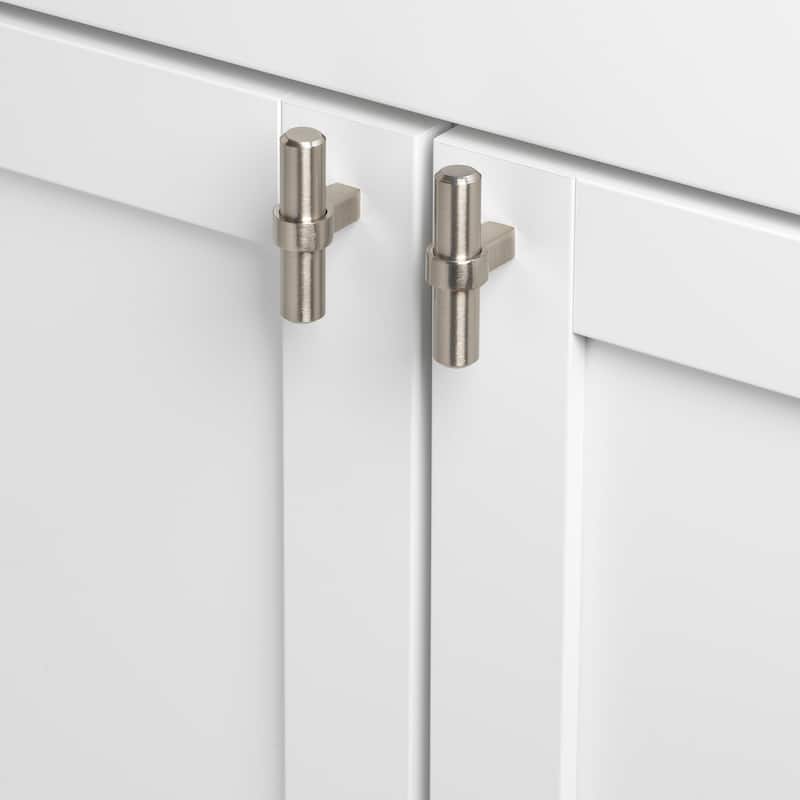 GlideRite 2.25-inch Solid Stainless Steel Finish Euro Cabinet T-Bar Knob (Pack of 10 or 25)
