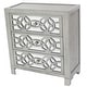 preview thumbnail 4 of 28, Silver Orchid Fonda Glam Mirrored Cutout 3-drawer Chest