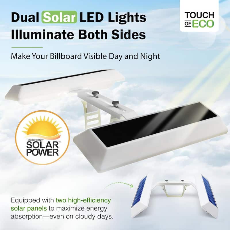 LITEAGENT PRO Solar LED Sign Light – No-Drill, Weatherproof Outdoor Signage Light for Real Estate, Business, or Yard Displays