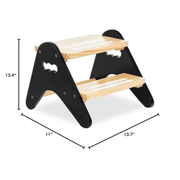 dimension image slide 0 of 3, Dream On Me JPMA Certified Skyward Multipurpose Kids Step Stool with Anti-Slip Base