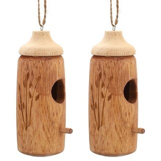 Hummingbird House, 2pcs Humming Bird Houses Wooden Hummingbird Nest ...
