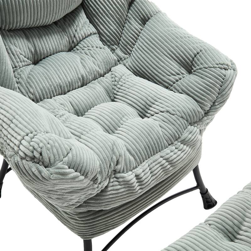 Modern Lounge Accent Chair with Armrests and a Side Pocket