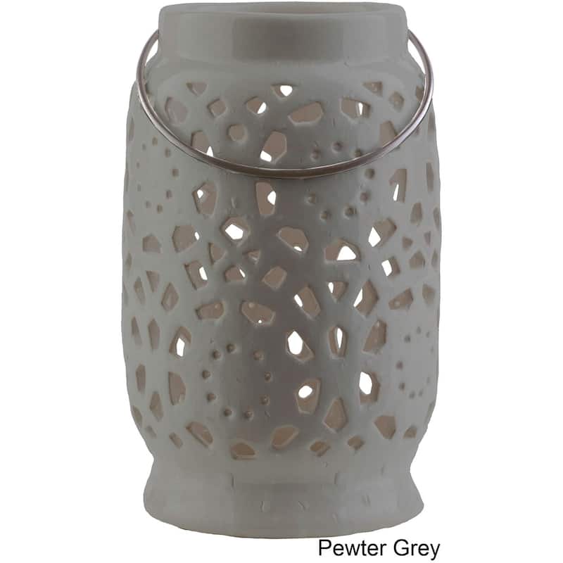 Livabliss Pamela Ceramic Large Size Decorative Lantern