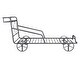 preview thumbnail 8 of 6, Twin Size Metal X-Shaped Frame Car Bed with Four Wheels, Guardrails and Shelf and Rails