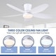 preview thumbnail 4 of 16, 36"/42"/48" Low Profile Ceiling Fan with ABS Blades 3 Color LED Light for Bedroom Living Room APP and Remote Control