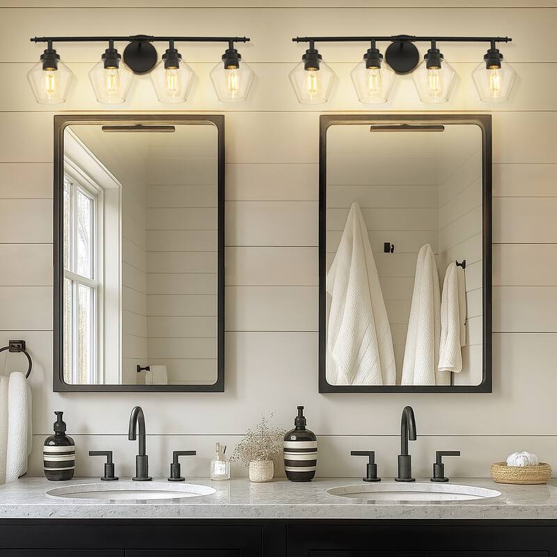 3/4-Light Modern Bathroom Vanity Light