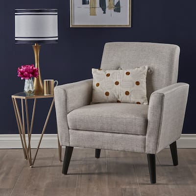 CLUB CHAIRModern Fabric Club Chair with Cushion for Living Room, Bedroom, Light Beige