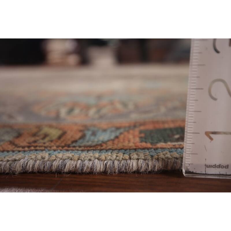 Beige & Gray Tabriz Persian Vintage Area Rug Handmade Wool Carpet - 9'4"x 12'5"