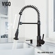 preview thumbnail 57 of 156, VIGO Edison 19" H Single Handle Pull-Down Sprayer Kitchen Faucet