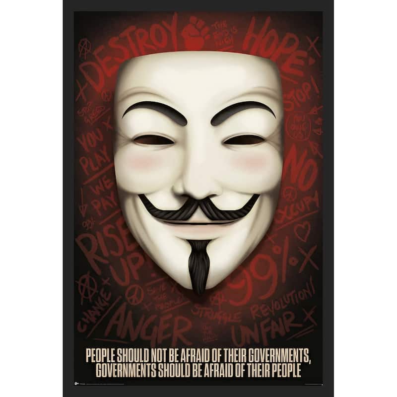 Governments Should Be Afraid of Their People Framed Art Poster - 24 x 36 Inch