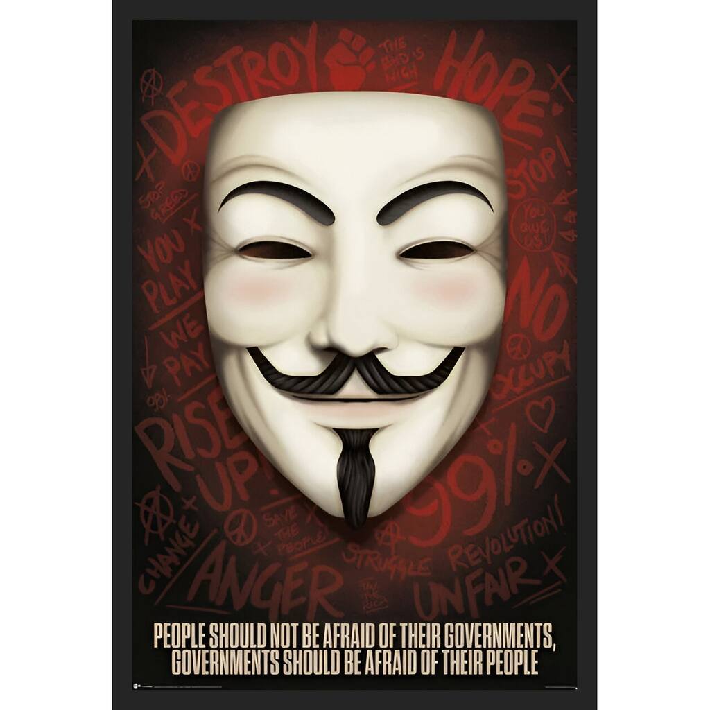 Governments Should Be Afraid of Their People Framed Art Poster - 24 x 36 Inch
