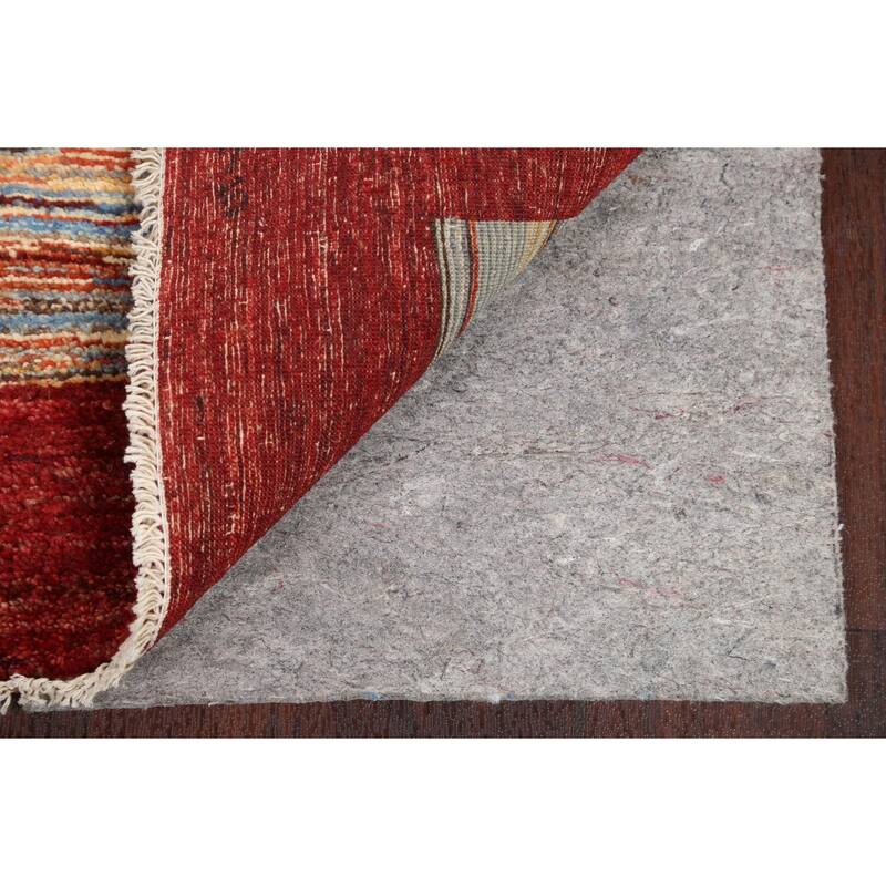 Striped Gabbeh Kashkoli Oriental Runner Rug Hand-knotted Wool Carpet - 2'9" x 10'4"