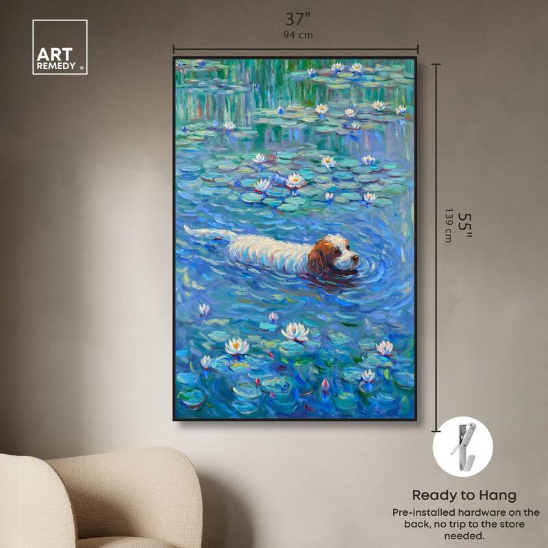 Lily Lagoon III Canvas by Art Remedy