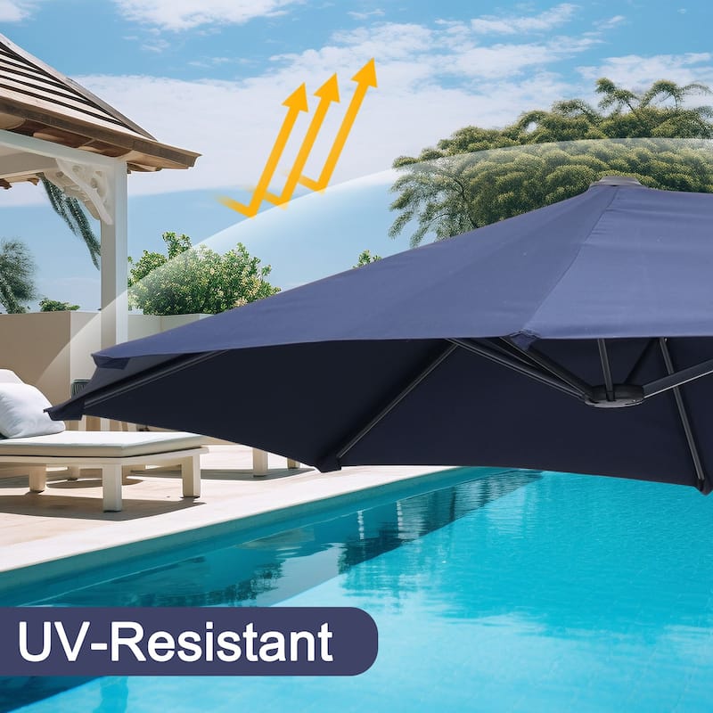 Autlaycil 13 FT Patio Umbrella with Sun Protection & Easy Crank
