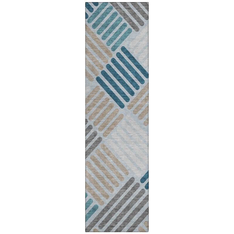 Machine Washable Indoor/ Outdoor Modern Weave Chantille Rug