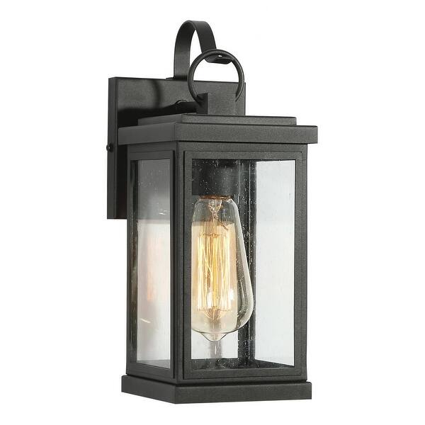 12-in H Black Medium Base (E-26) Outdoor Wall Light 12-in H Black Medium Base (E-26) Outdoor Wall Light