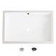 preview thumbnail 1 of 9, 24.5" W x 16.5" D White Rectangular Undermount Bathroom Sink - 24.5 " x 16.5" x 6.5" White