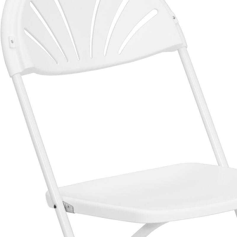 8 Pack 650 lb. Capacity Plastic Fan Back Folding Chair