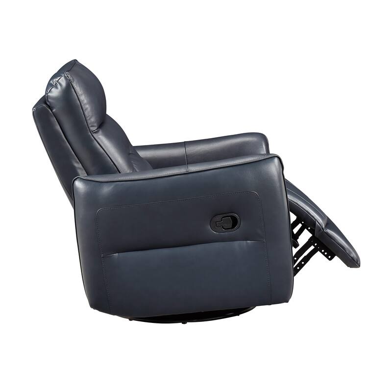 Esther 36" Leather Swivel Glider Recliner - Pull-Handle Motion