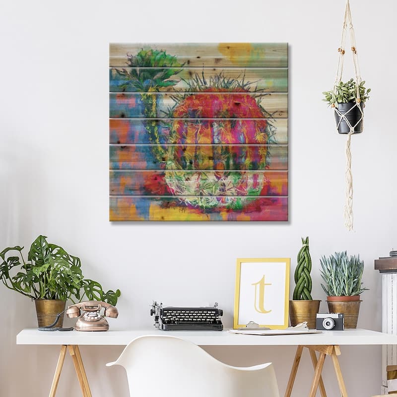Desert Bloom II Print On Wood by James Burghardt - Multi-Color