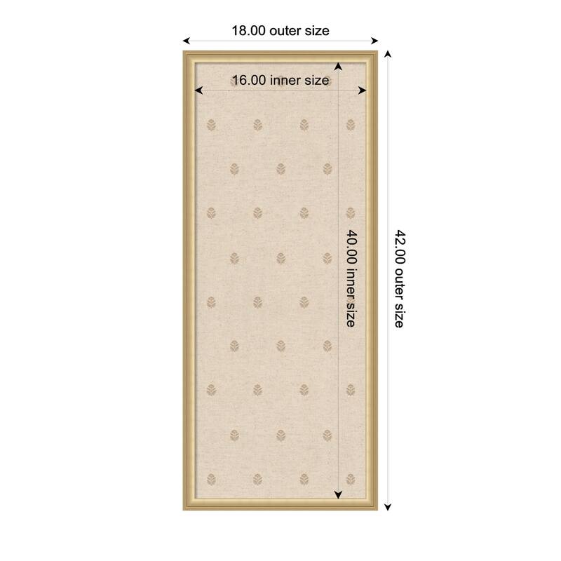 Kate and Laurel Pinboard Beige Botanical Block Print