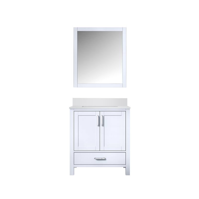 Jacques Bath Vanity, Cultured Marble Top and Mirror