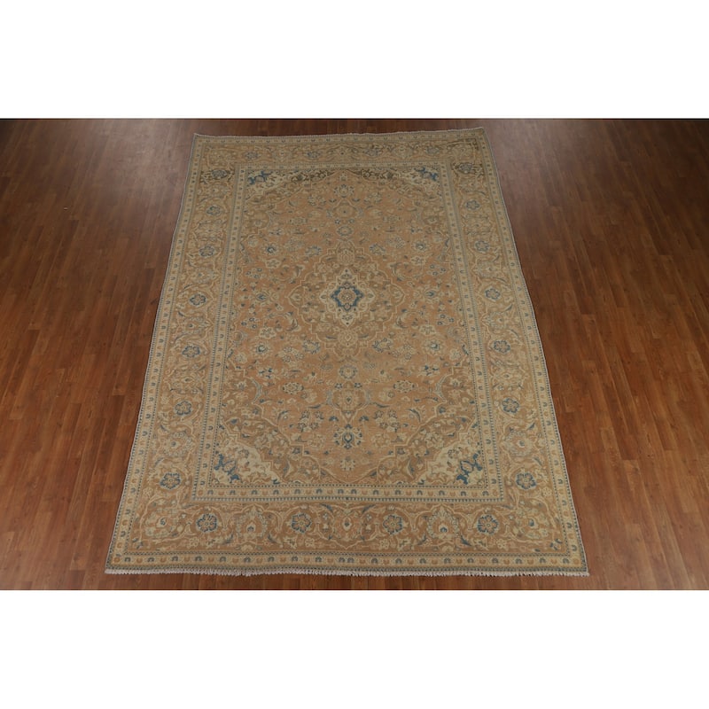 Traditional Najafabad Persian Vintage Rug Hand-Knotted Wool Carpet - 8'0" x 11'3"